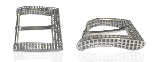 DVAG0045-35 3D structured 925 sterling silver belt buckles